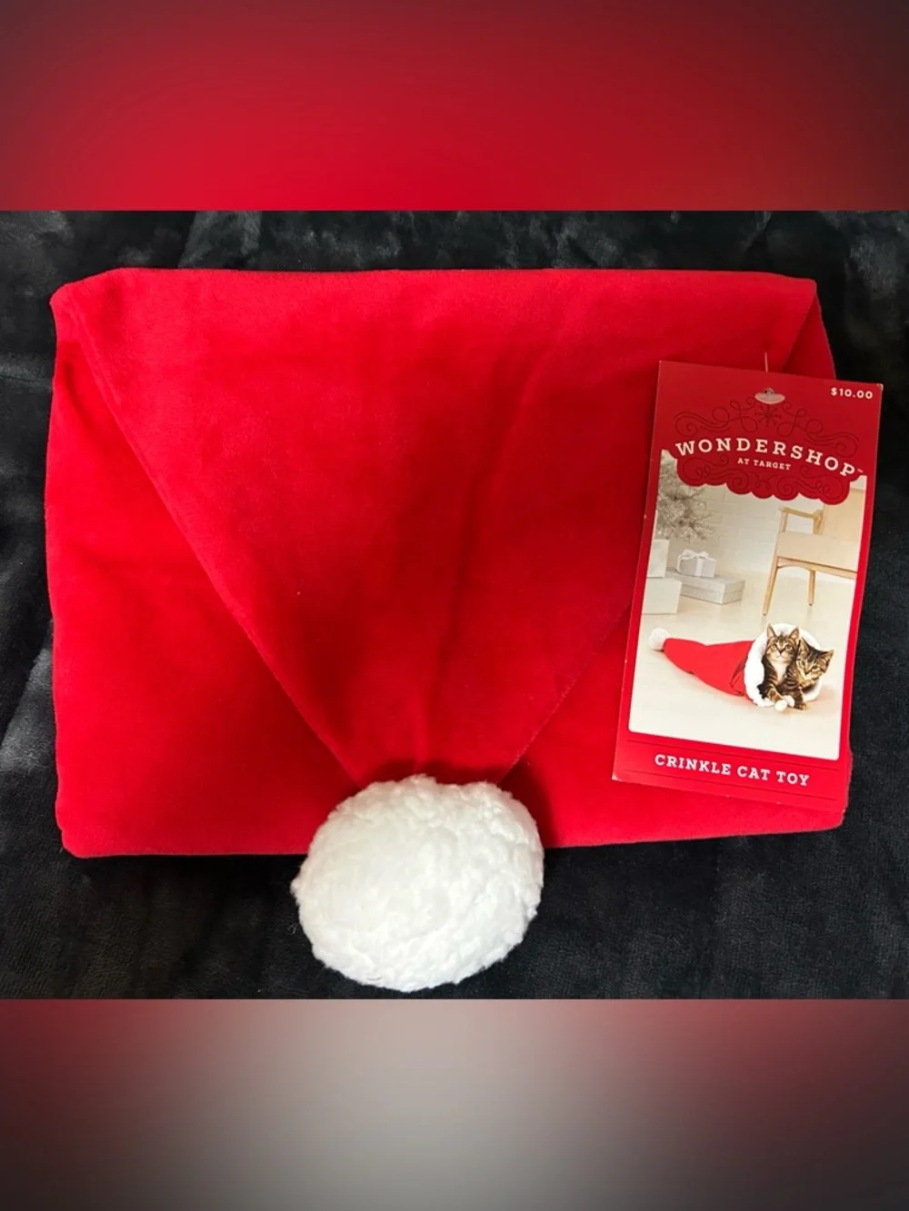 Wondershop Crinkle Cat Toy “Santa Hat”